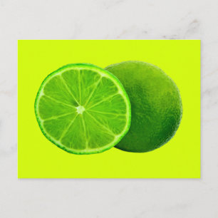 Citrusvruchten, heldere groene vlek van Limoen Briefkaart