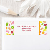 Citrusvruchten Ice Pop Adreslabel Etiket (Insitu)