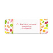 Citrusvruchten Ice Pop Adreslabel Etiket (Voorkant)