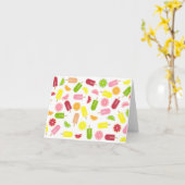 Citrusvruchten Ice Poppen Notecards Kaart (Gele Bloem)