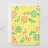 Citrusvruchten Kleurrijke 1e verjaardag Uitnodigin Kaart (Achterkant)