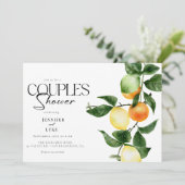 citrusvruchten | Koppels Douche uitnodigingen (Staand voorkant)