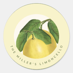 Citrusvruchten   Lemonen   Homemade Limoncello Ronde Sticker