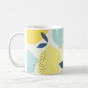 Citrusvruchten, levendig naadloos patroon. koffiemok