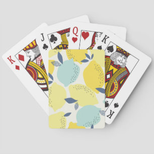 Citrusvruchten, levendig naadloos patroon. pokerkaarten