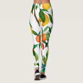 Citrusvruchten, levendige waterverf. leggings (Achterkant)