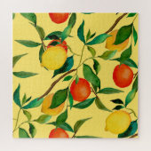 Citrusvruchten, levendige waterverf. legpuzzel (Horizontaal)
