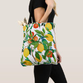 Citrusvruchten, levendige waterverf. tote bag (Dichtbij)
