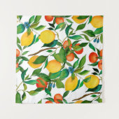 Citrusvruchten, levendige waterverf. wandkleed (Voorkant (horizontaal))