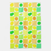 Citrusvruchten, Limoen en Sinaasappels Theedoek (Verticaal)