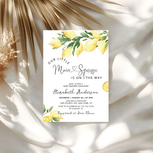 Citrusvruchten Main Squeeze Baby shower Kaart