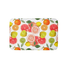 Citrusvruchten met bladeren badmat