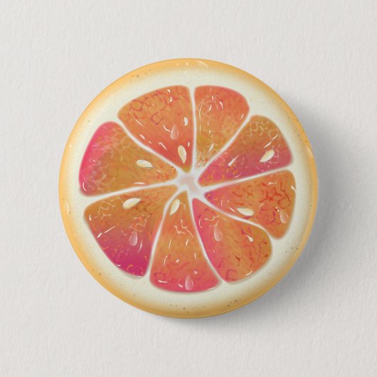 Citrusvruchten-pompelmoessap Ronde Button 5,7 Cm (Voorkant)