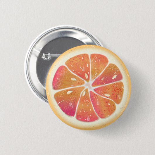 Citrusvruchten-pompelmoessap Ronde Button 5,7 Cm (Voorkant /achterkant)