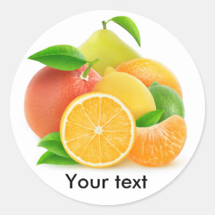 Citrusvruchten Ronde Sticker