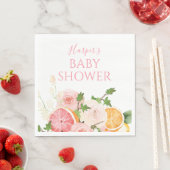 Citrusvruchten roze Baby shower Servet (Insitu)
