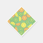 Citrusvruchten-schoorsteen 1e verjaardag servet (Hoek)