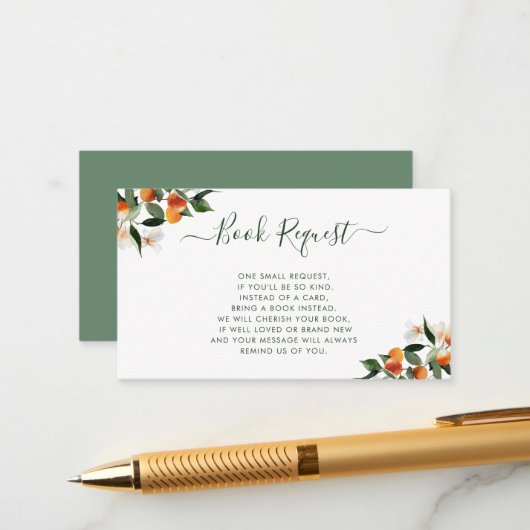 citrusvruchten sinaasappel kleine cutie boekenkaar informatiekaartje (Voorkant / Achterkant in situ)