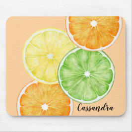 Citrusvruchten, Sinaasappel, Limoen- en citroenmoe Muismat