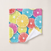 Citrusvruchten snijden pop kunst bad handdoek (Wasdoekje)