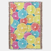 Citrusvruchten snijden pop kunst deken (Voorkant Verticaal)