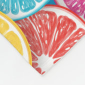 Citrusvruchten snijden pop kunst fleece deken (Hoek)