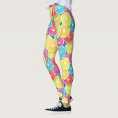 Citrusvruchten snijden pop kunst leggings (Links)