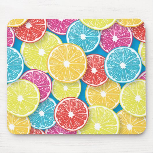 Citrusvruchten snijden pop kunst muismat (Voorkant)