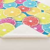 Citrusvruchten snijden pop kunst sherpa deken (3/4)