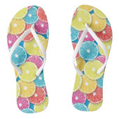 Citrusvruchten snijden pop kunst teenslippers (Voetbed)