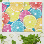 Citrusvruchten snijden pop kunst theedoek (Gevouwen)