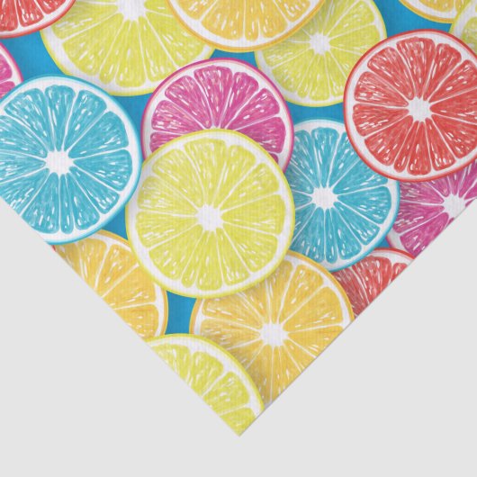 Citrusvruchten snijden pop kunst tissuepapier (Detail)