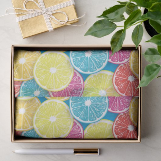 Citrusvruchten snijden pop kunst tissuepapier (Geschenk)