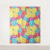 Citrusvruchten snijden pop kunst wandkleed (Voorkant)