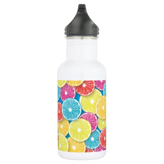 Citrusvruchten snijden pop kunst waterfles  (Rechts)