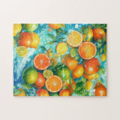 Citrusvruchten stromen de zomerdag legpuzzel (Horizontaal)