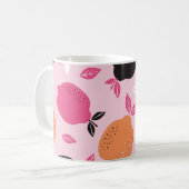 Citrusvruchten,  textielpatroon. koffiemok (Voorkant links)