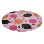 Citrusvruchten,  textielpatroon. snijplank (Hoek)