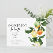 citrusvruchten | Uitnodigingen van de Verlovingsgr (Staand voorkant)