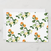 citrusvruchten | Waterverf Baby Brunch Kaart (Achterkant)