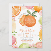 Citrusvruchten Zomer Baby Brunch Uitnodiging (Voorkant)