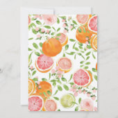 Citrusvruchten Zomer Oh Baby shower Uitnodiging (Achterkant)