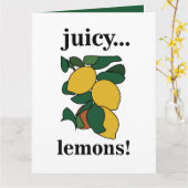 Citrusvruchten zomerverjaardag kaart (Gele Bloem)