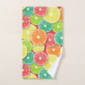 Citrusvruchtenmoten pop art. 2 bad handdoek (Handdoek)