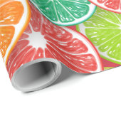 Citrusvruchtenmoten pop art. 2 cadeaupapier (Rol Hoek)