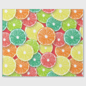 Citrusvruchtenmoten pop art. 2 cadeaupapier (Vlak)