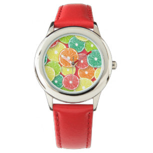 Citrusvruchtenmoten pop art. 2 horloge