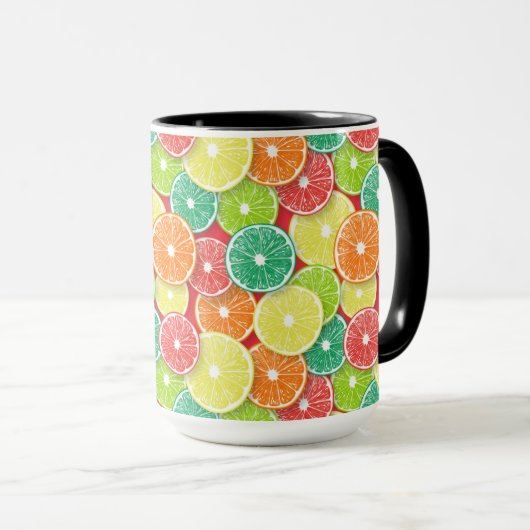 Citrusvruchtenmoten pop art. 2 mok (Voorkant rechts)