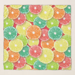 Citrusvruchtenmoten pop art. 2 sjaal<br><div class="desc">Door de hand getrokken vectorpatroon met verschillende segmenten van citrusvruchten</div>