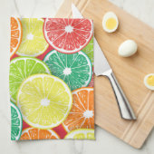 Citrusvruchtenmoten pop art. 2 theedoek (Quarter Fold)